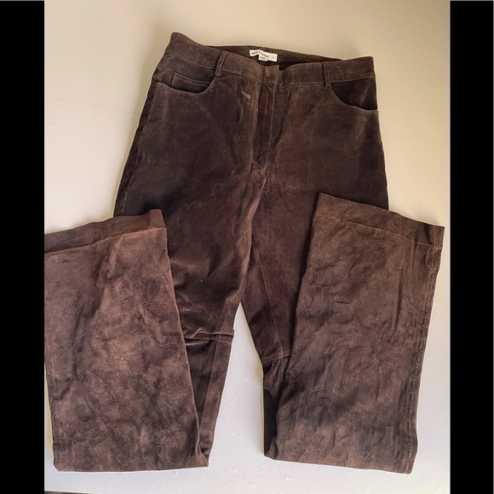 Brown suede pants